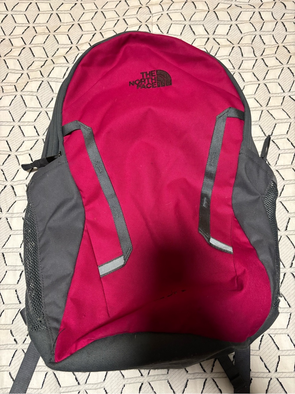 The North Face Pink and Gray Everyday Backpack